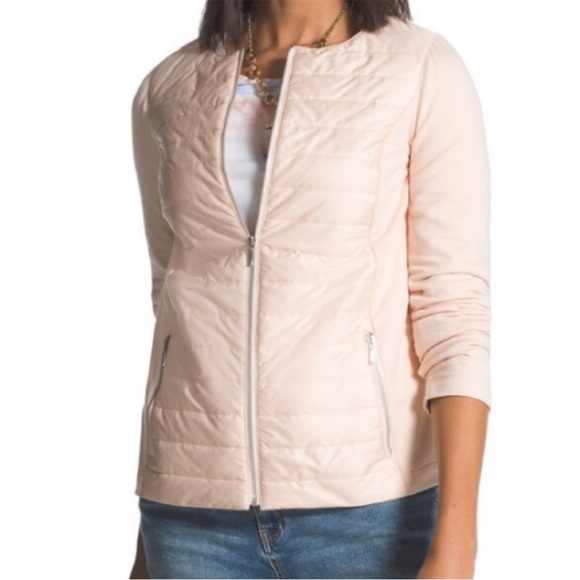 Chico’s Zenergy Light Pink Quilted Jacket - Picture 1 of 10